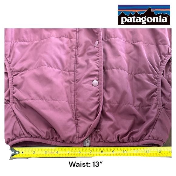Patagonia Girls' Reversible Hoody Jacket Purple Size L Quilted Fleece - Picture 8 of 9